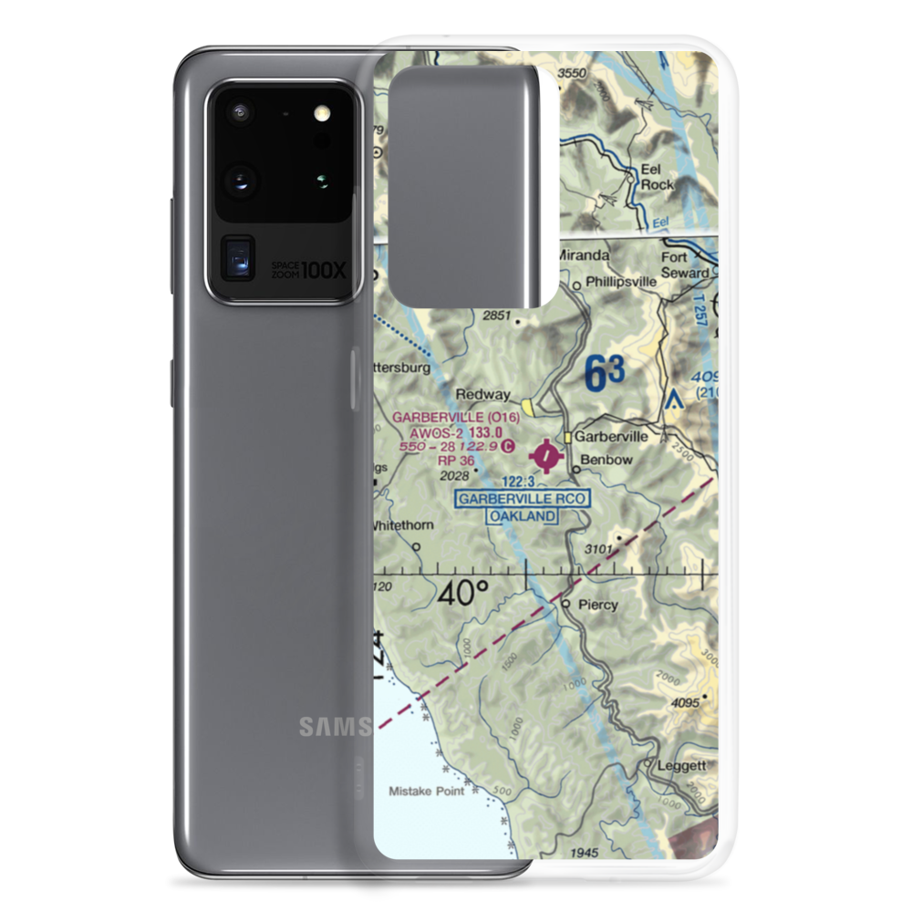 Garberville Airport (O16) VFR Sectional Samsung Case Samsung Galaxy S20 Ultra model shown