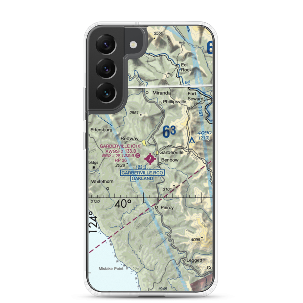 Garberville Airport (O16) VFR Sectional Samsung Case Samsung Galaxy S22 Plus model shown