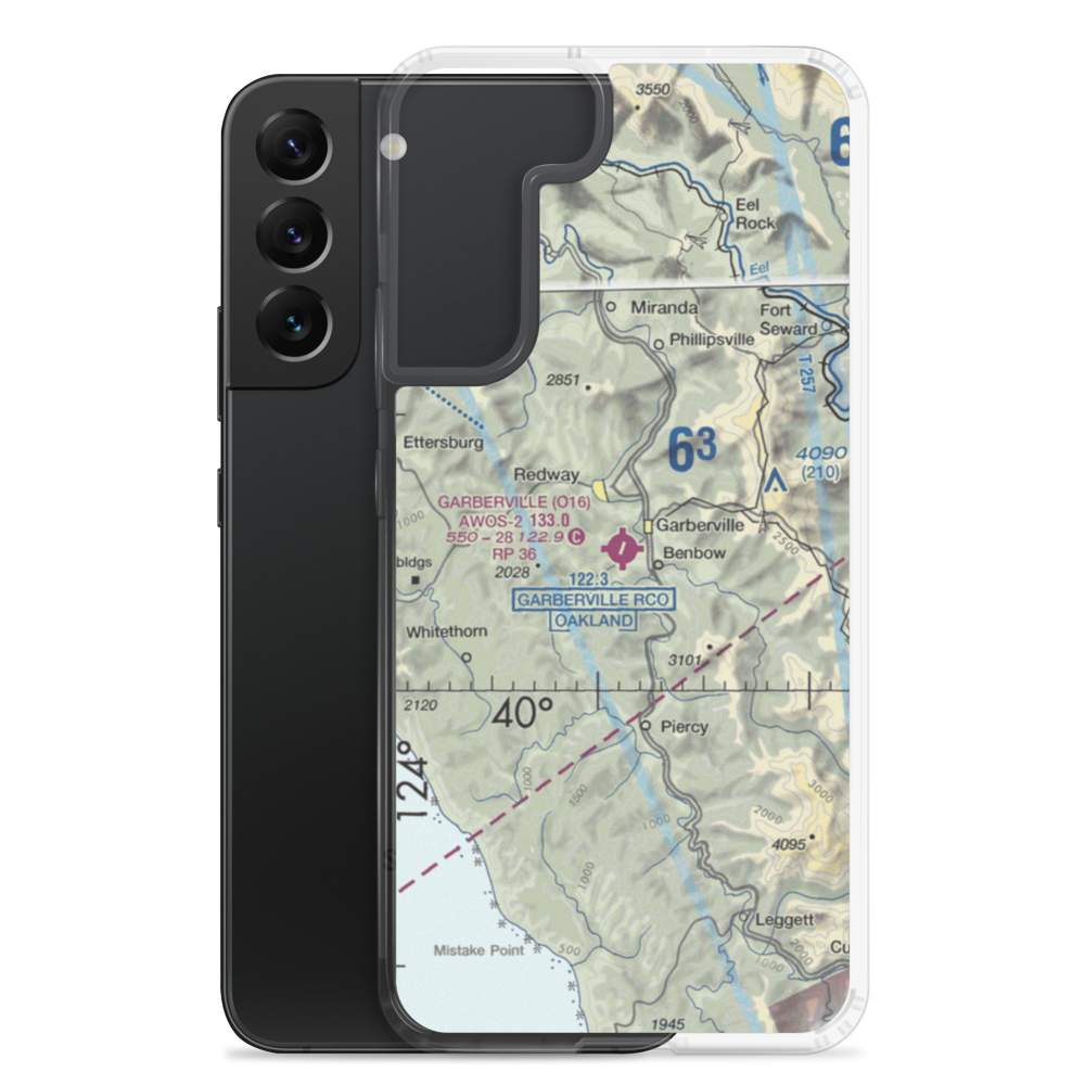 Garberville Airport (O16) VFR Sectional Samsung Case Samsung Galaxy S22 Plus model shown