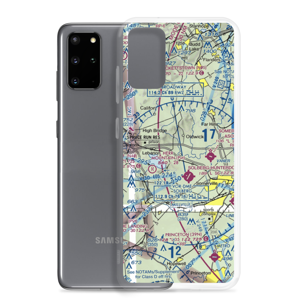 Garden State Balloonport (55NJ) VFR Sectional Samsung Case Samsung Galaxy S20 Plus model shown