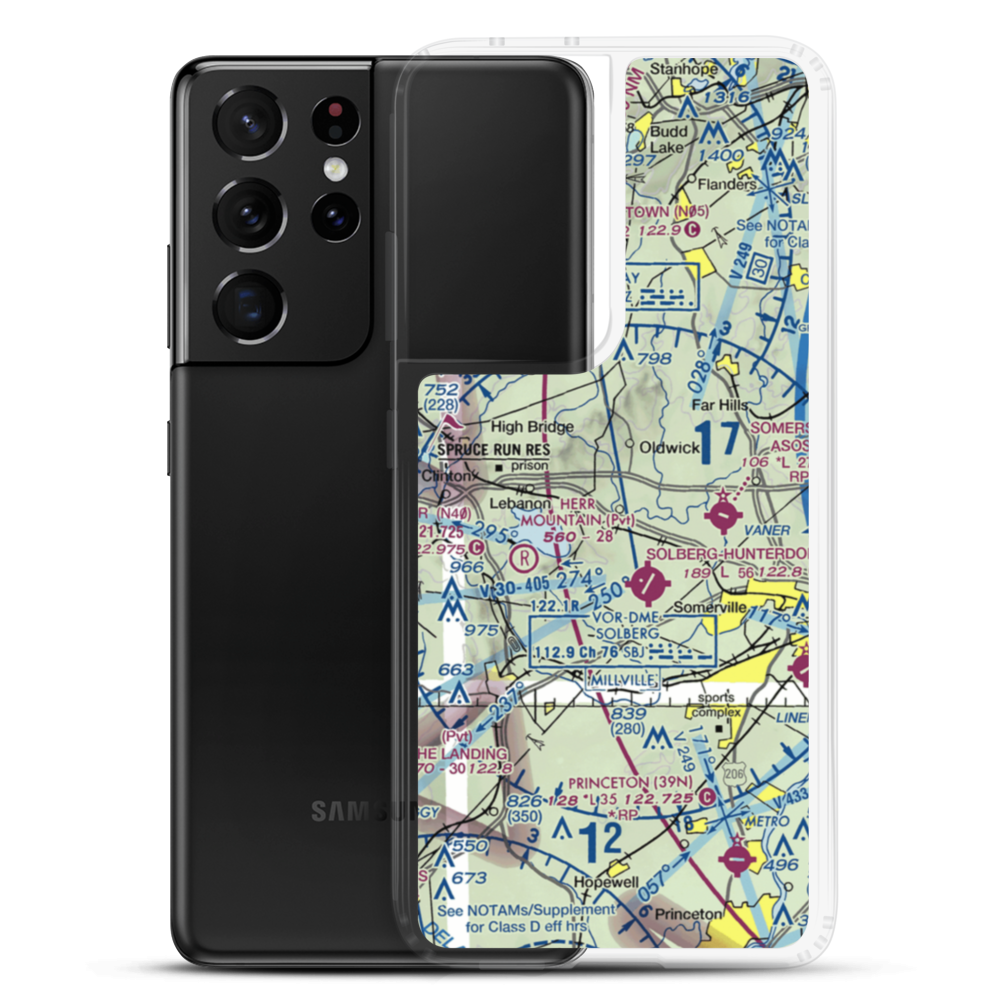 Garden State Balloonport (55NJ) VFR Sectional Samsung Case Samsung Galaxy S21 Ultra model shown