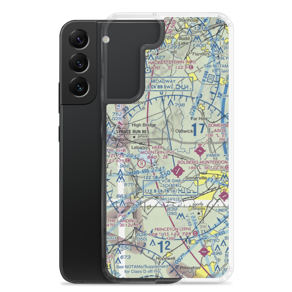 Garden State Balloonport (55NJ) VFR Sectional Samsung Case Samsung Galaxy S22 Plus model shown