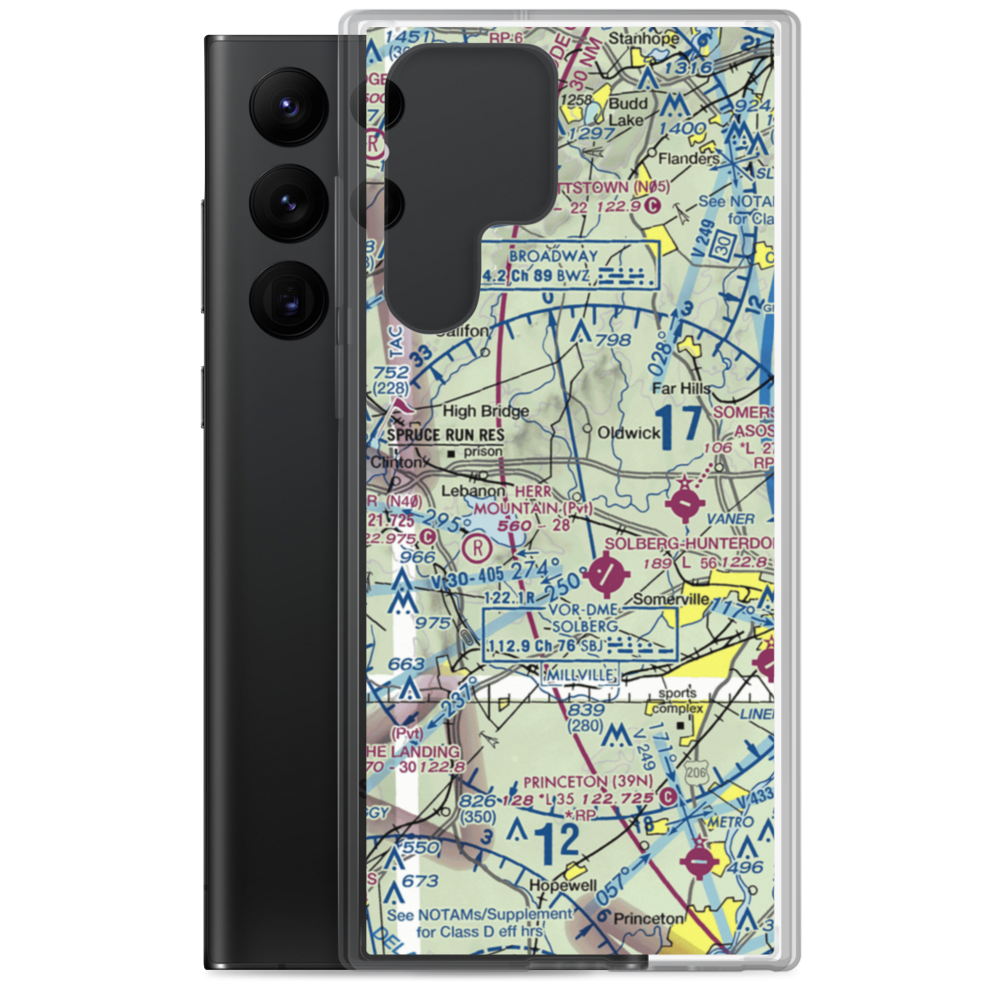 Garden State Balloonport (55NJ) VFR Sectional Samsung Case Samsung Galaxy S22 Ultra model shown
