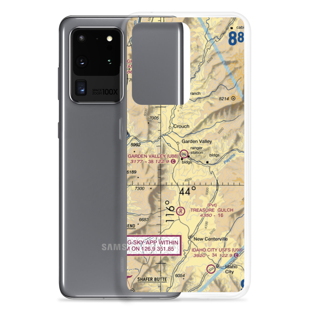 Garden Valley Heliport (D12) VFR Sectional Samsung Case Samsung Galaxy S20 Ultra model shown