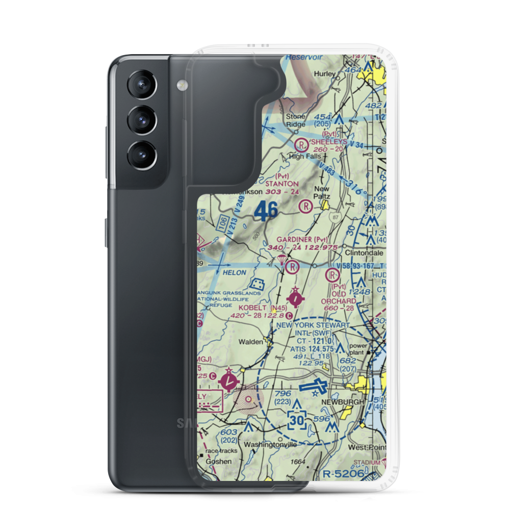 Gardiner Airport (5NY5) VFR Sectional Samsung Case Samsung Galaxy S21 model shown