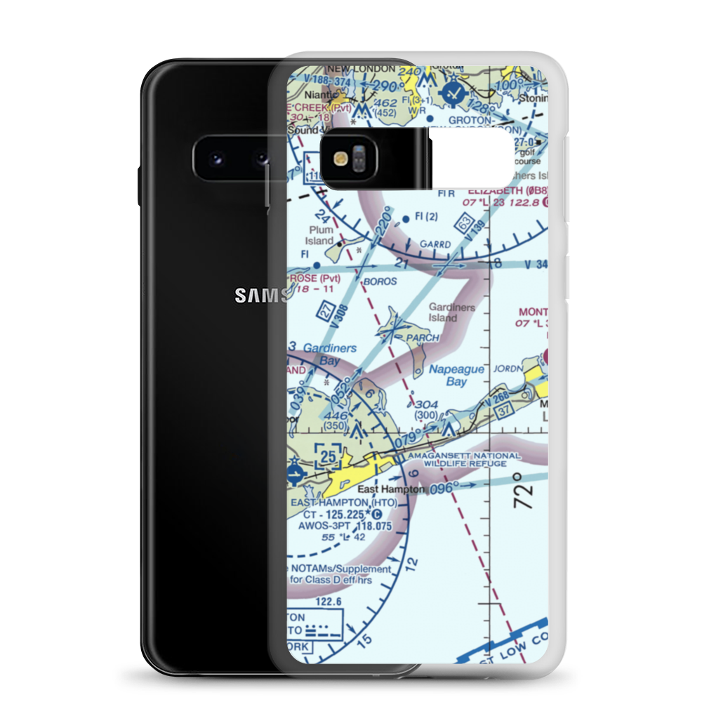 Gardiners Island Landing Field (US-0268) VFR Sectional Samsung Case Samsung Galaxy S10 model shown