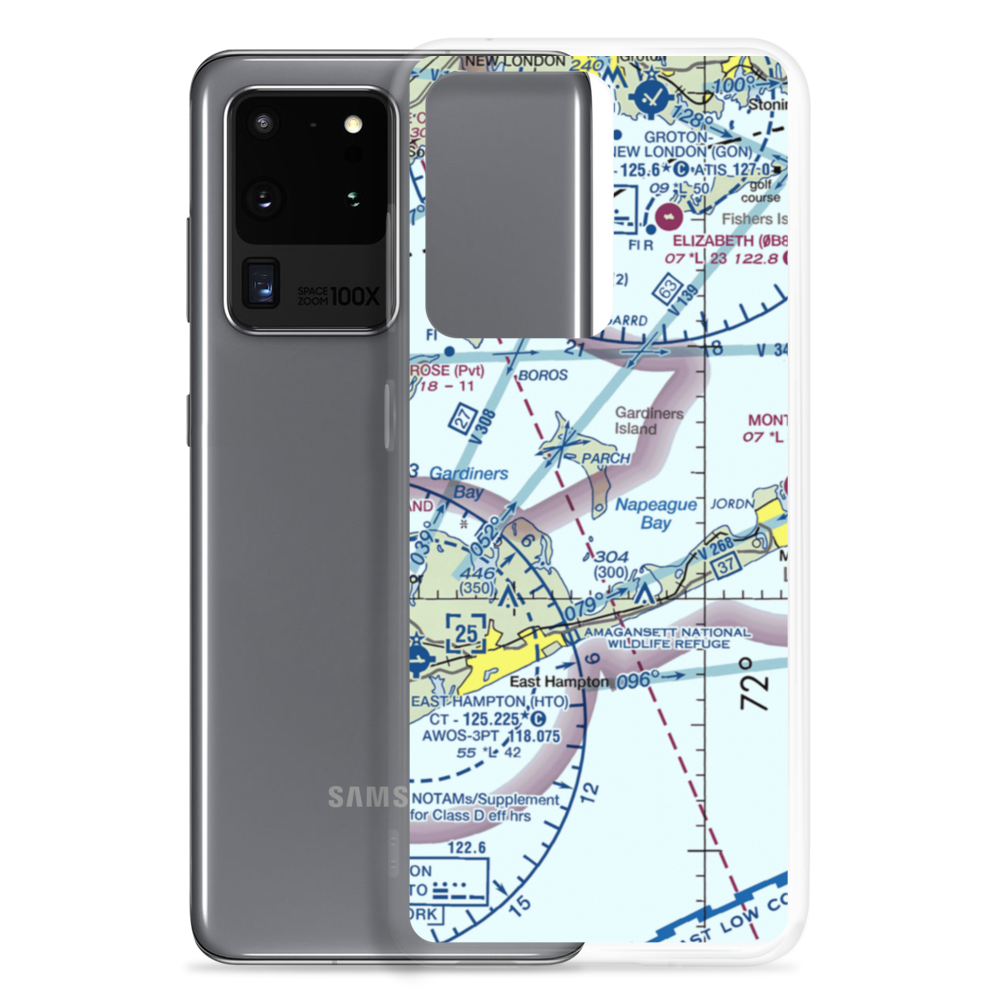 Gardiners Island Landing Field (US-0268) VFR Sectional Samsung Case Samsung Galaxy S20 Ultra model shown