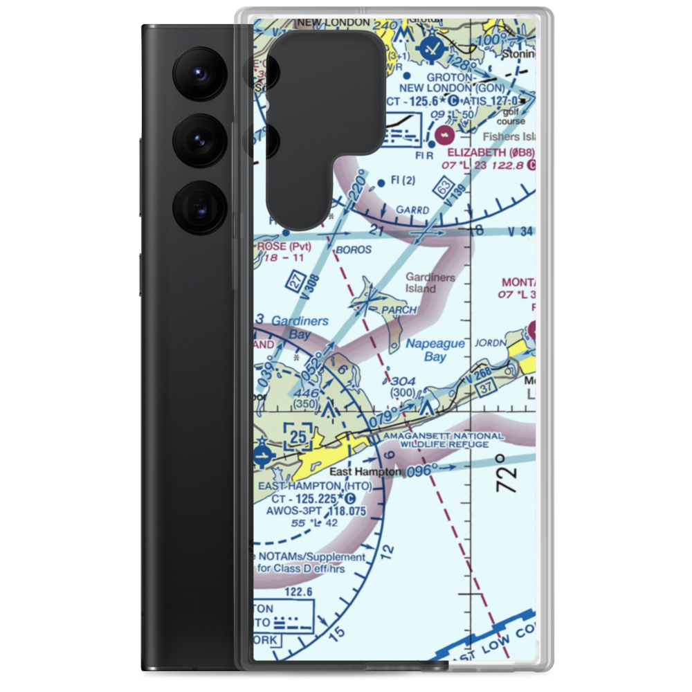 Gardiners Island Landing Field (US-0268) VFR Sectional Samsung Case Samsung Galaxy S22 Ultra model shown