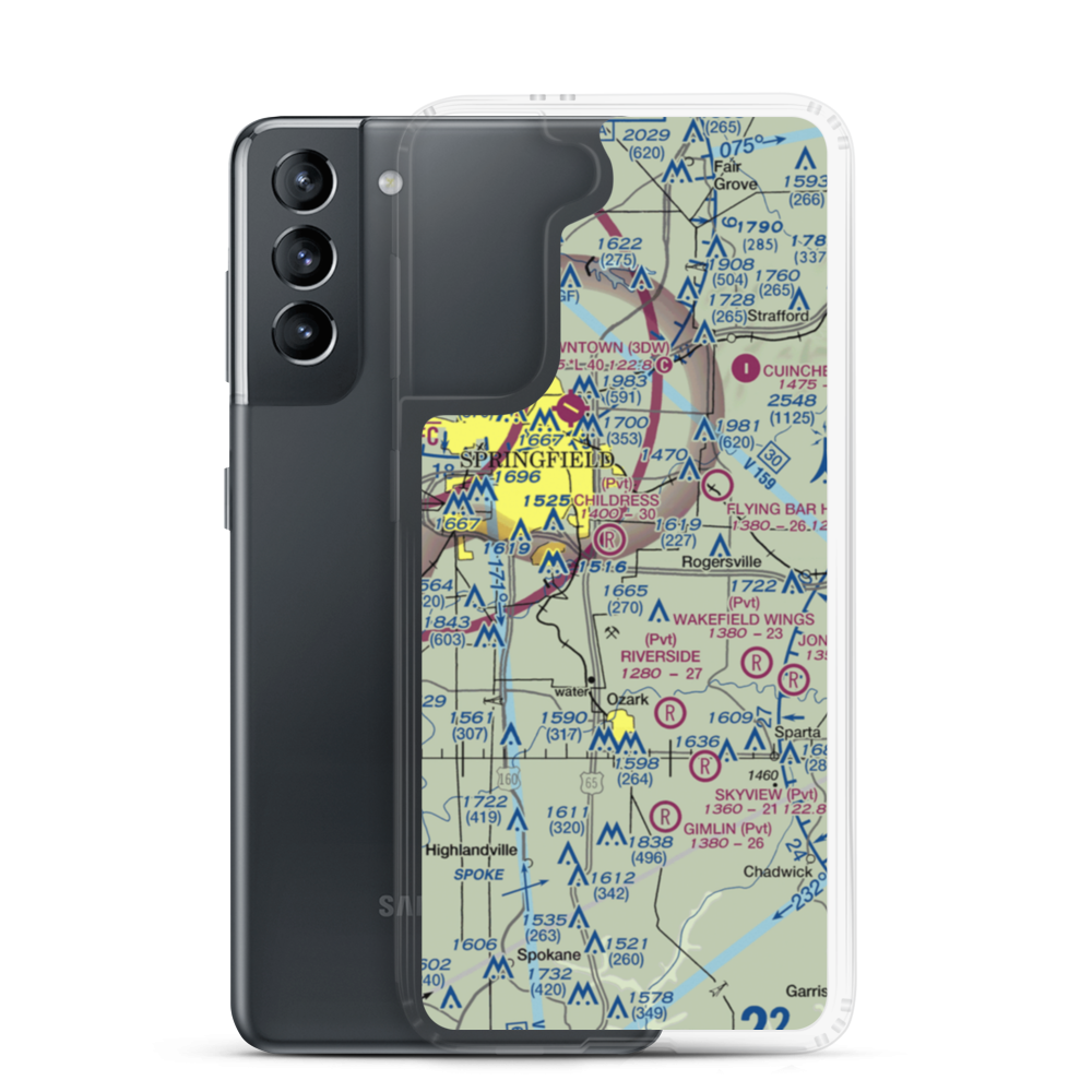 Gardner Airport (39MO) VFR Sectional Samsung Case Samsung Galaxy S21 model shown