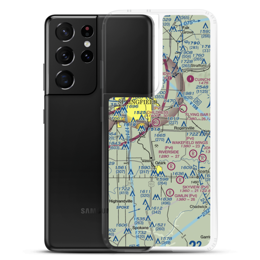 Gardner Airport (39MO) VFR Sectional Samsung Case Samsung Galaxy S21 Ultra model shown