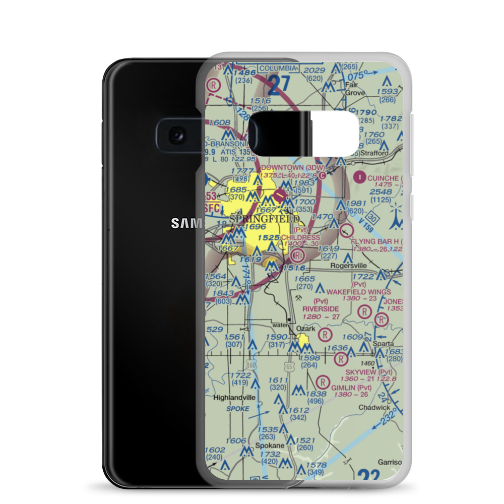 Gardner Airport (39MO) VFR Sectional Samsung Case Samsung Galaxy S10e model shown