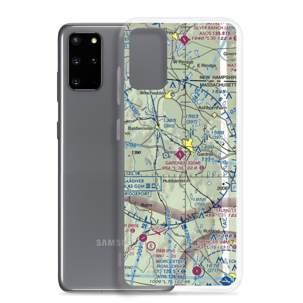 Gardner Municipal Airport (GDM) VFR Sectional Samsung Case Samsung Galaxy S20 Plus model shown