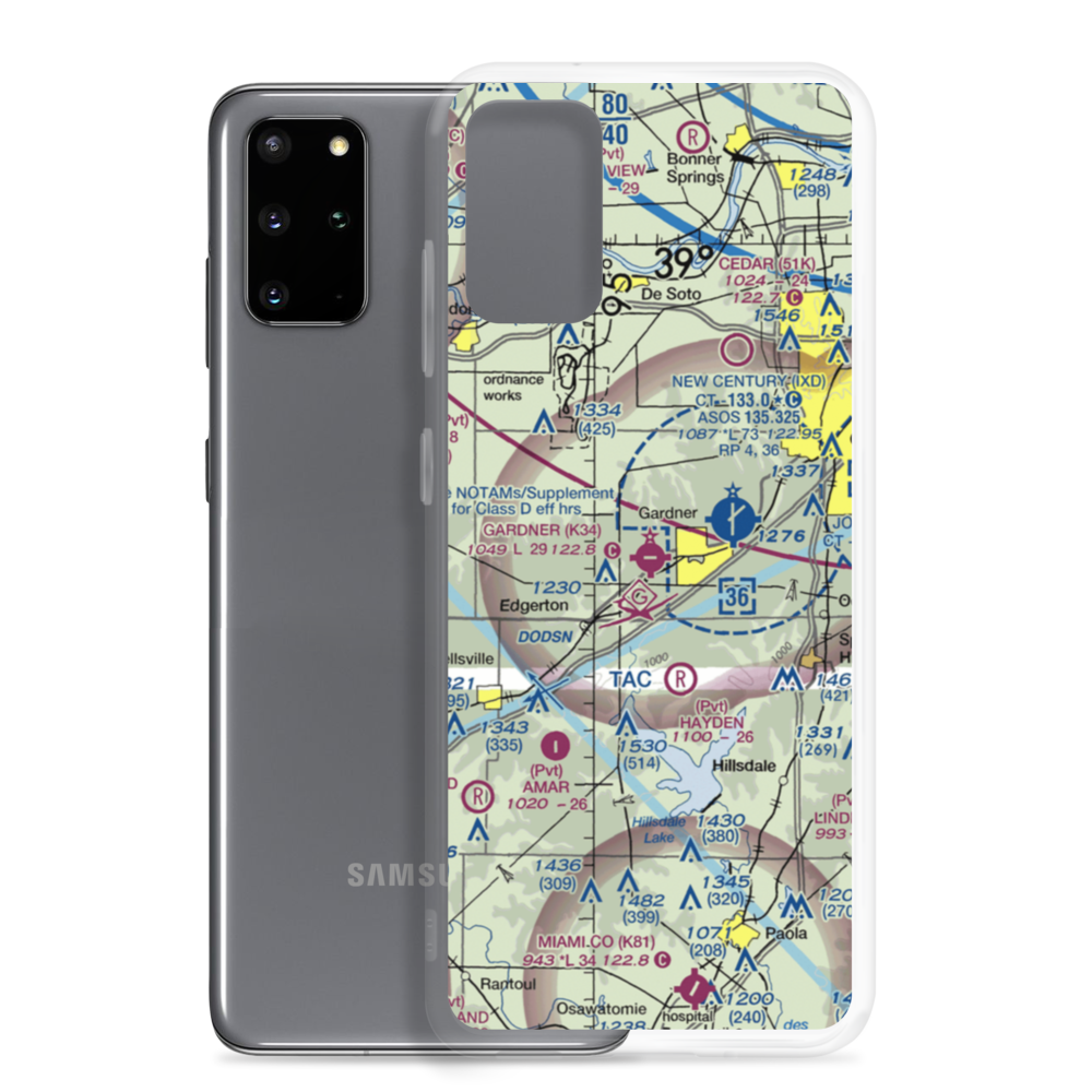 Gardner Municipal Airport (K34) VFR Sectional Samsung Case Samsung Galaxy S20 Plus model shown