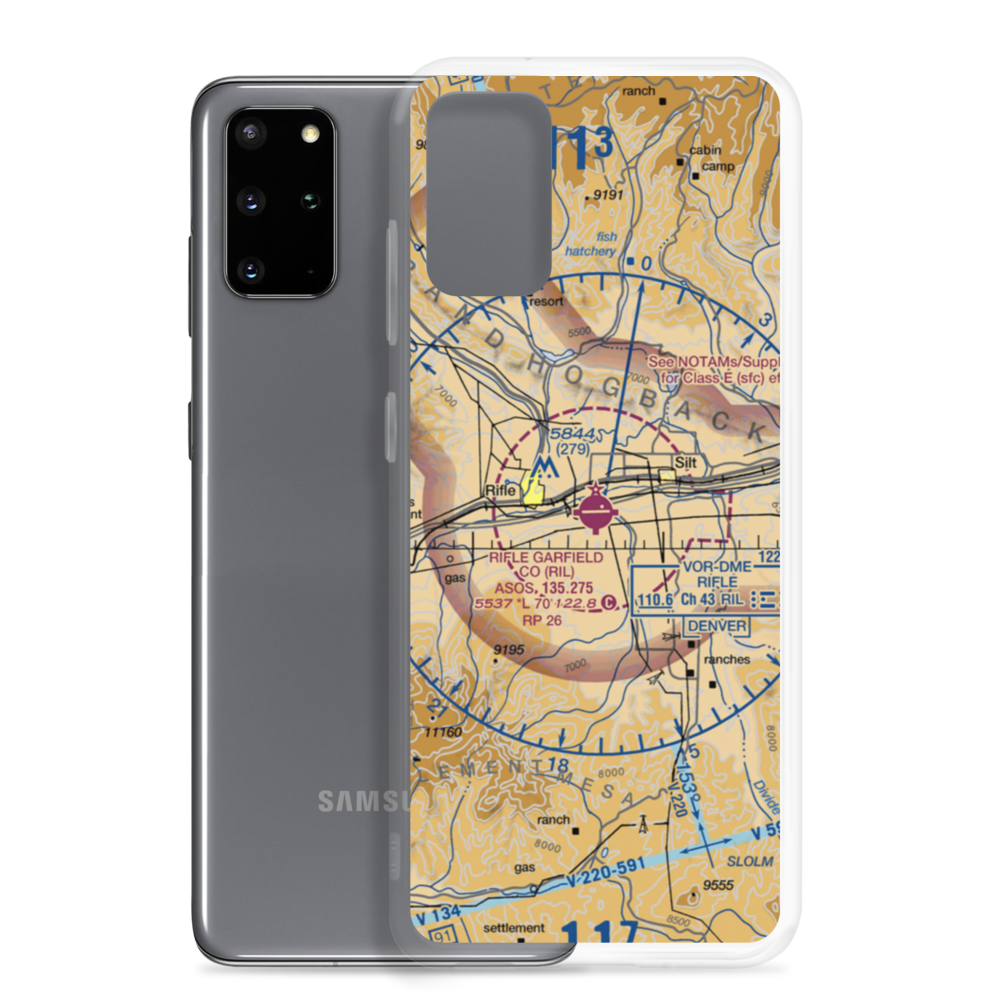 Garfield County Regional Airport (RIL) VFR Sectional Samsung Case Samsung Galaxy S20 Plus model shown