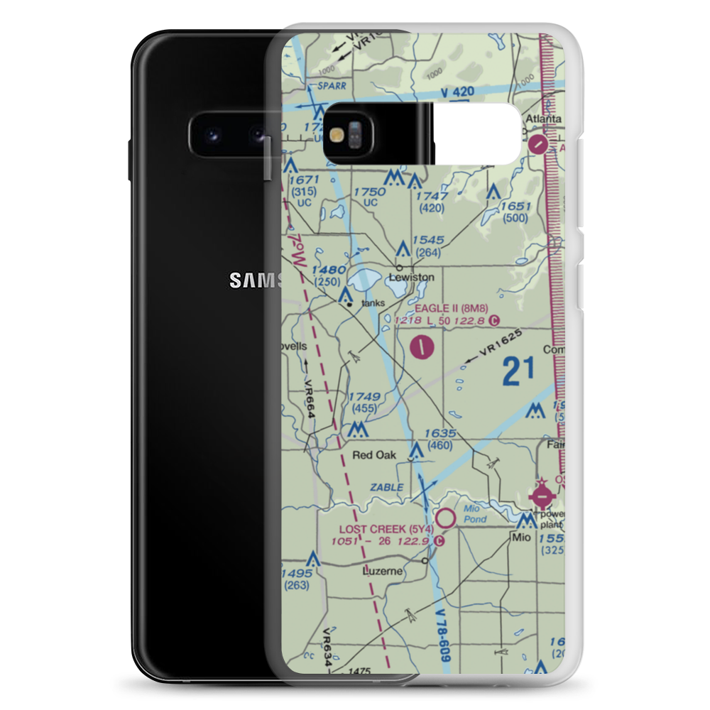 Garland Airport (8M8) VFR Sectional Samsung Case Samsung Galaxy S10+ model shown