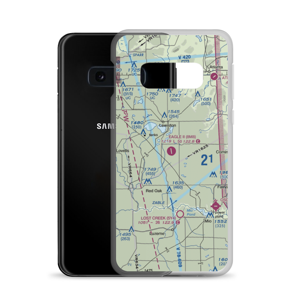 Garland Airport (8M8) VFR Sectional Samsung Case Samsung Galaxy S10e model shown