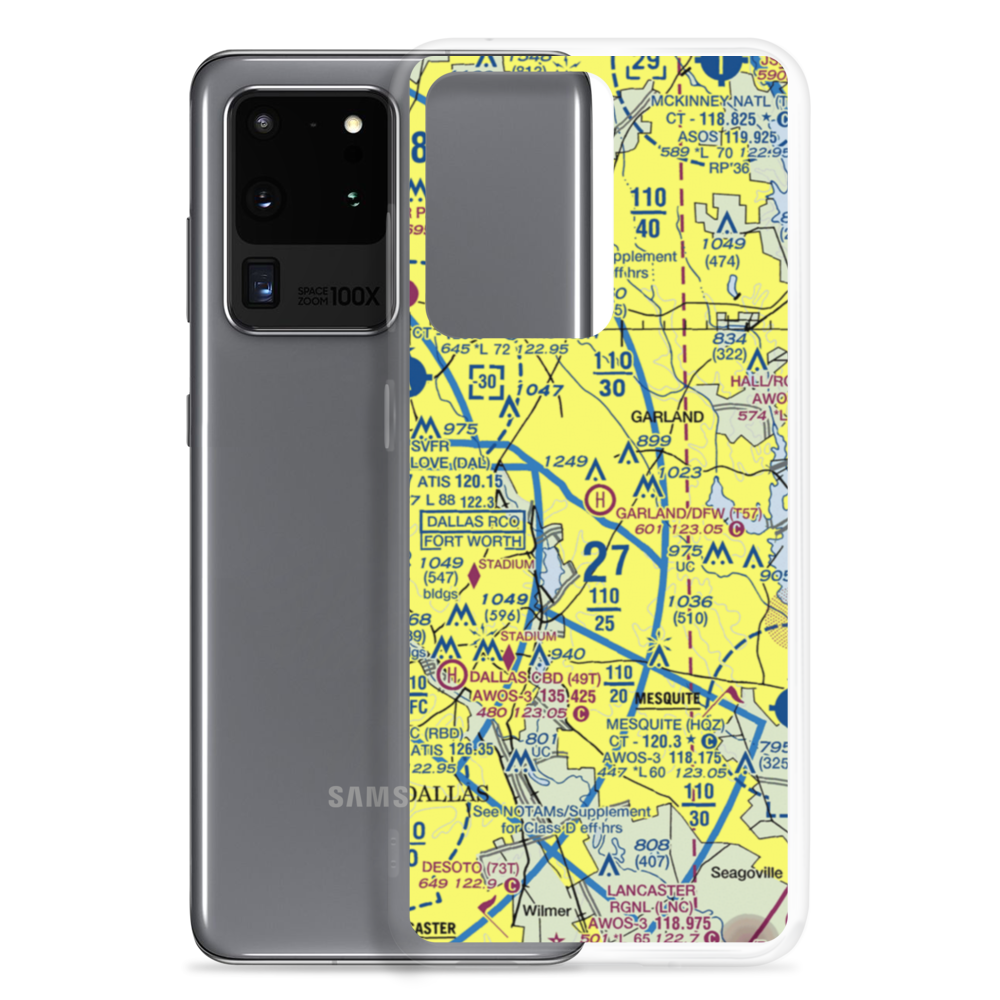 Garland/Dfw Heloplex Heliport (T57) VFR Sectional Samsung Case Samsung Galaxy S20 Ultra model shown