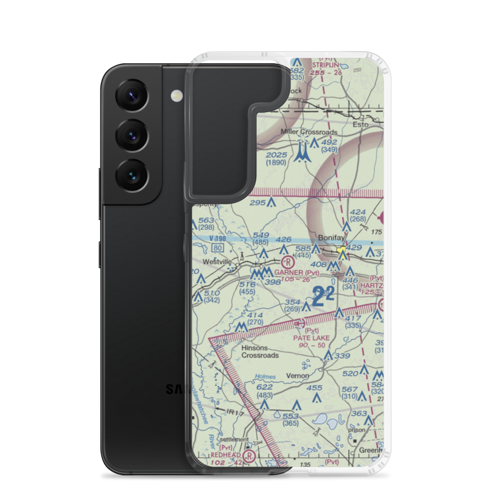 Garnair Airport (FA55) VFR Sectional Samsung Case Samsung Galaxy S22 model shown