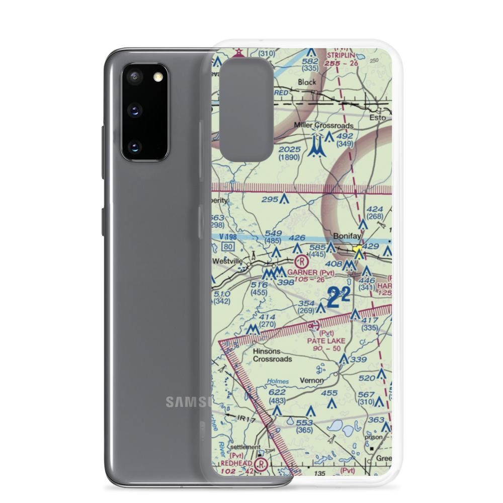 Garnair Airport (FA55) VFR Sectional Samsung Case Samsung Galaxy S20 model shown
