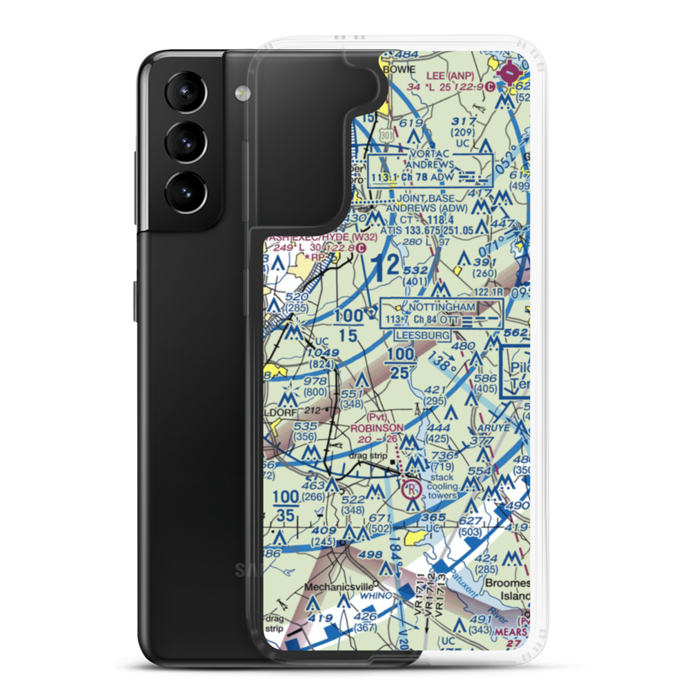 Garner Field (02MD) VFR Sectional Samsung Case Samsung Galaxy S21 Plus model shown