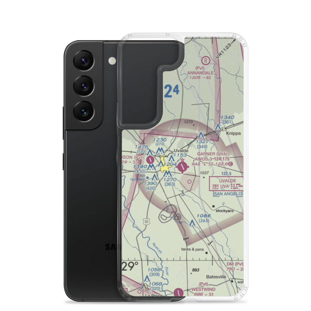 Garner Field (UVA) VFR Sectional Samsung Case Samsung Galaxy S22 model shown