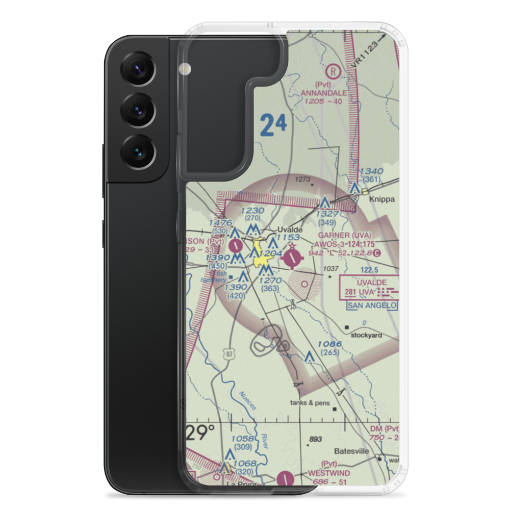 Garner Field (UVA) VFR Sectional Samsung Case Samsung Galaxy S22 Plus model shown