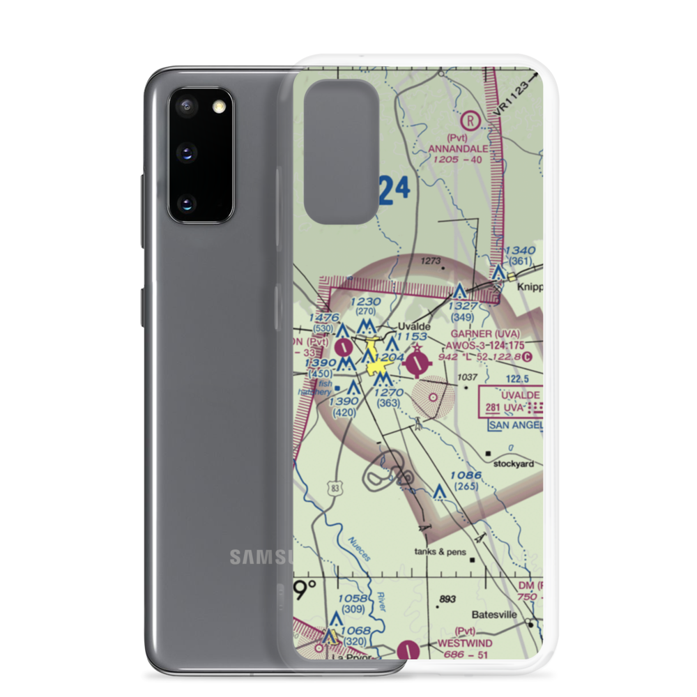 Garner Field (UVA) VFR Sectional Samsung Case Samsung Galaxy S20 model shown