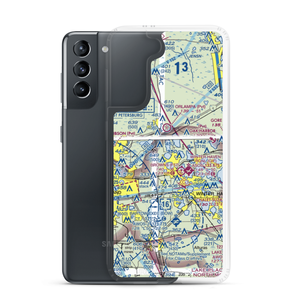 Garner Landing Seaplane Base (1FL0) VFR Sectional Samsung Case Samsung Galaxy S21 model shown