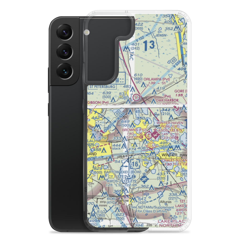 Garner Landing Seaplane Base (1FL0) VFR Sectional Samsung Case Samsung Galaxy S22 Plus model shown