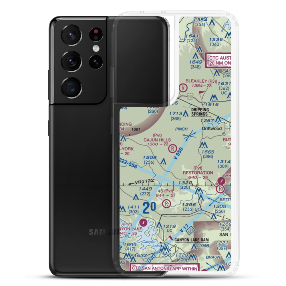 Garnett Ranch Airport (4XS9) VFR Sectional Samsung Case Samsung Galaxy S21 Ultra model shown