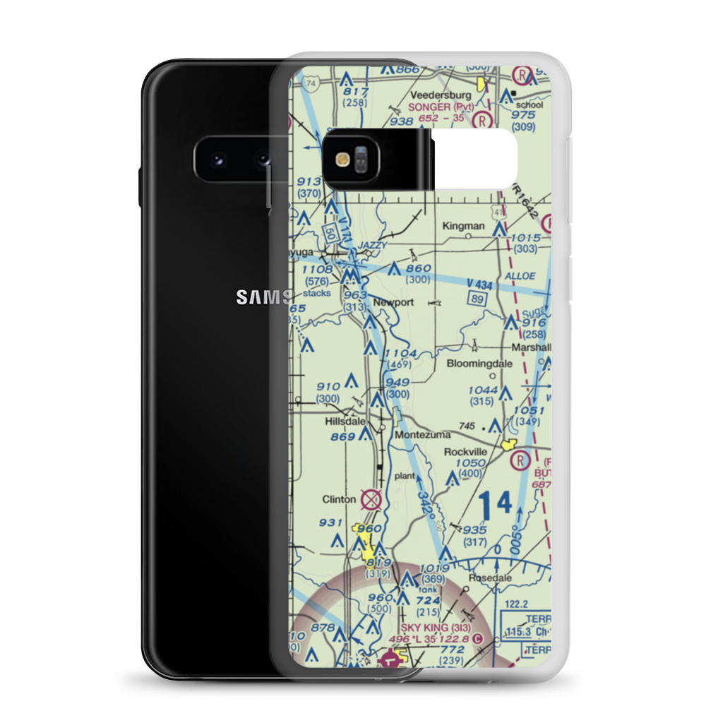 Garrard Airport (9IN6) VFR Sectional Samsung Case Samsung Galaxy S10 model shown