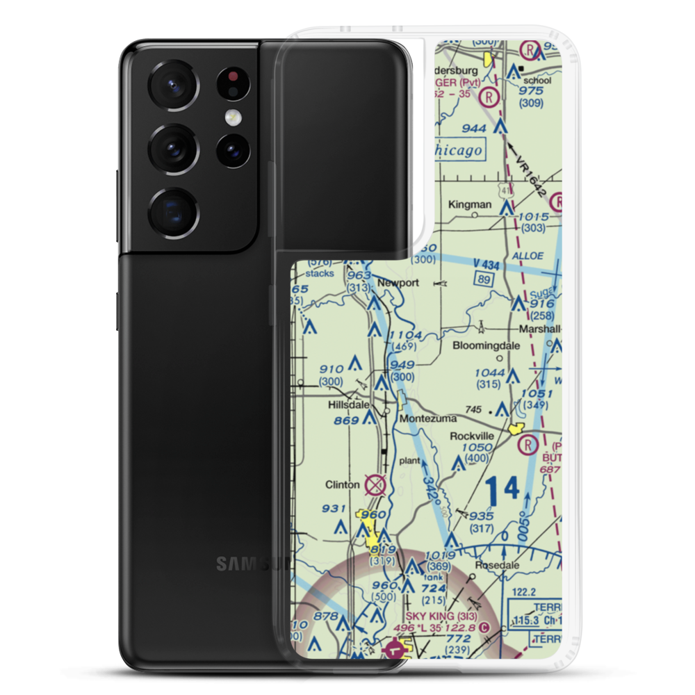 Garrard Airport (9IN6) VFR Sectional Samsung Case Samsung Galaxy S21 Ultra model shown