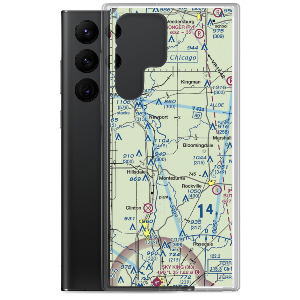 Garrard Airport (9IN6) VFR Sectional Samsung Case Samsung Galaxy S22 Ultra model shown