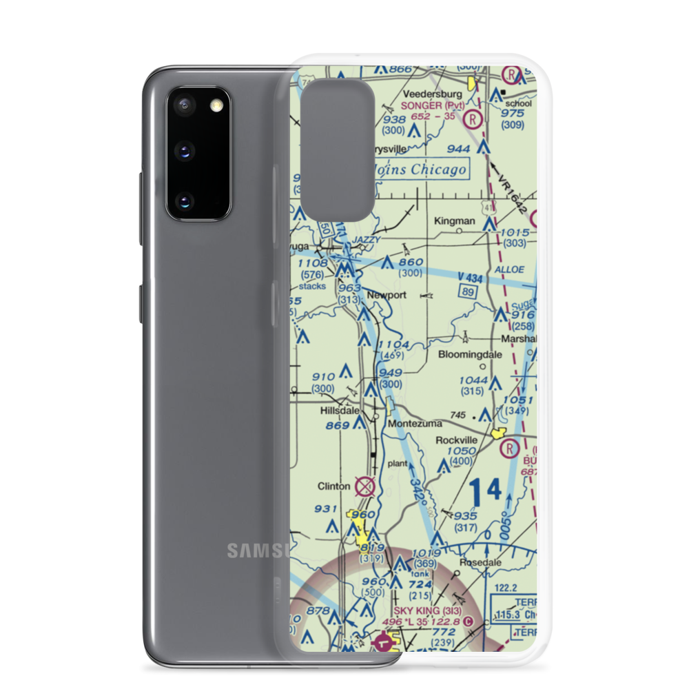 Garrard Airport (9IN6) VFR Sectional Samsung Case Samsung Galaxy S20 model shown