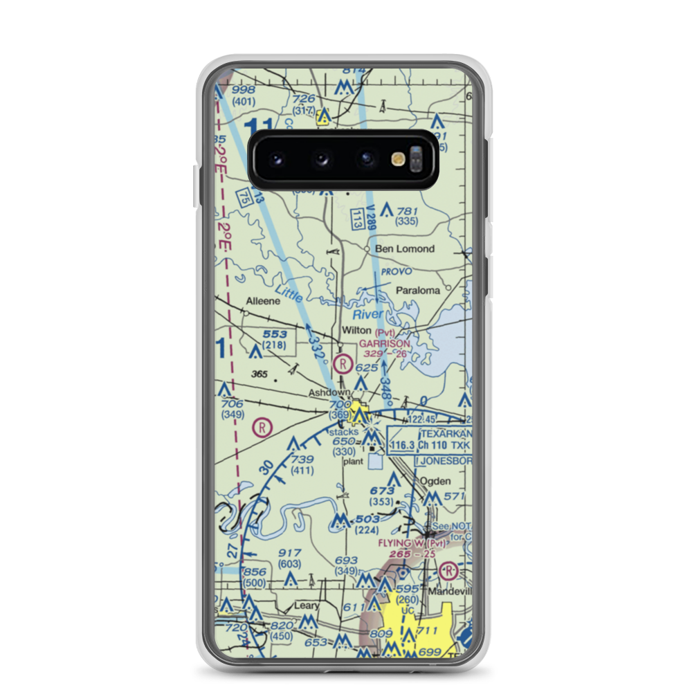 Garrison Airport (08AR) VFR Sectional Samsung Case Samsung Galaxy S10 model shown