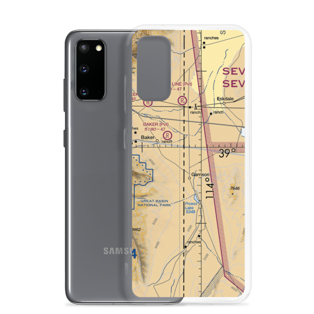 Garrison Airport (UT70) VFR Sectional Samsung Case Samsung Galaxy S20 model shown