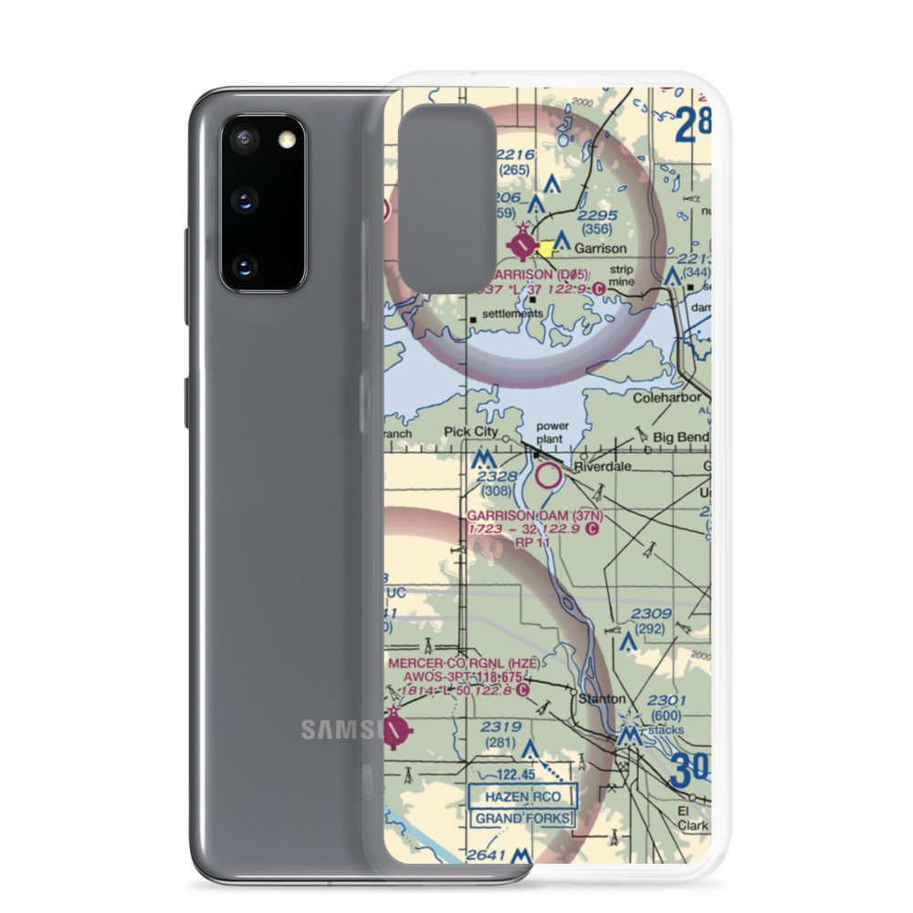 Garrison Dam Recreational Airpark (37N) VFR Sectional Samsung Case Samsung Galaxy S20 model shown