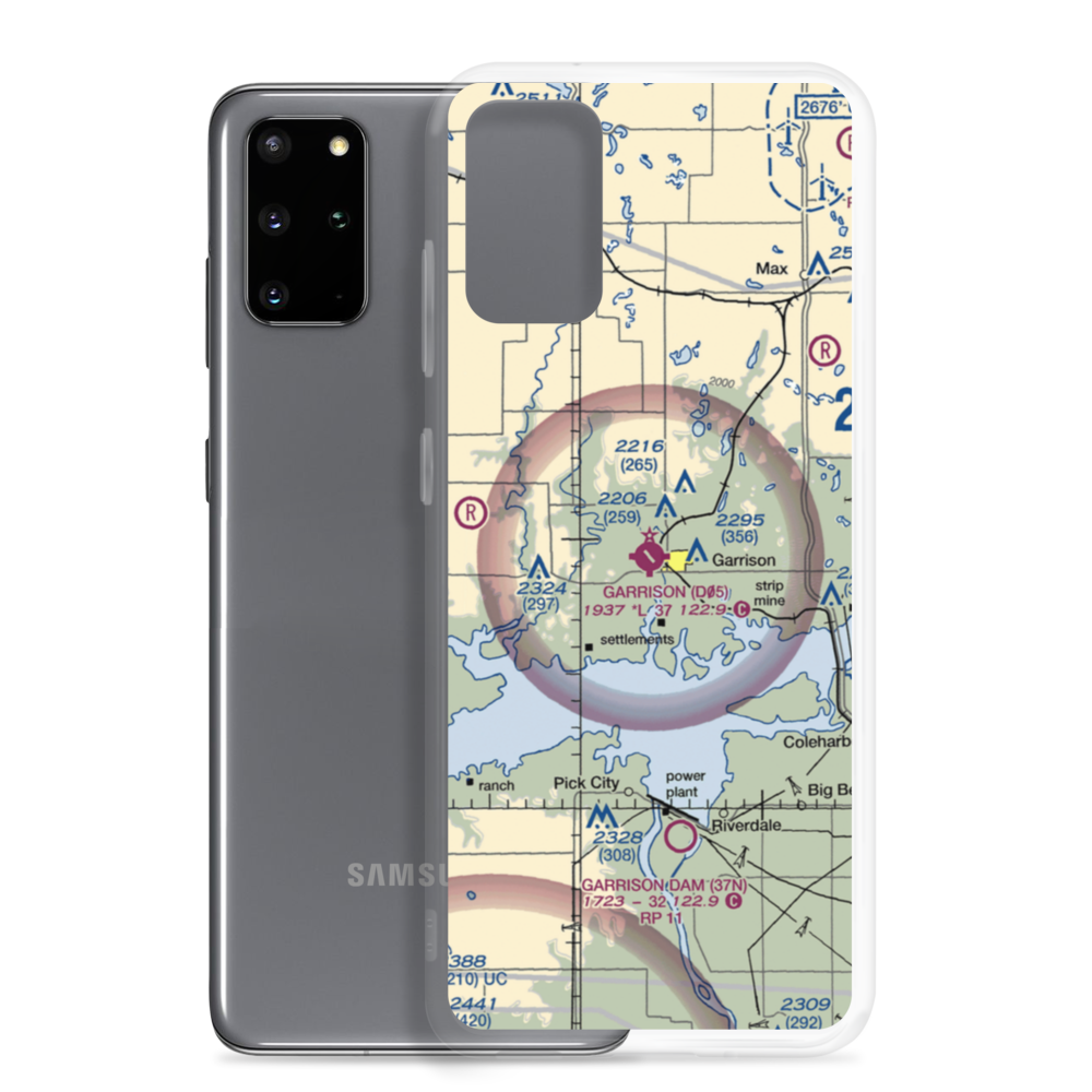 Garrison Municipal Airport (D05) VFR Sectional Samsung Case Samsung Galaxy S20 Plus model shown