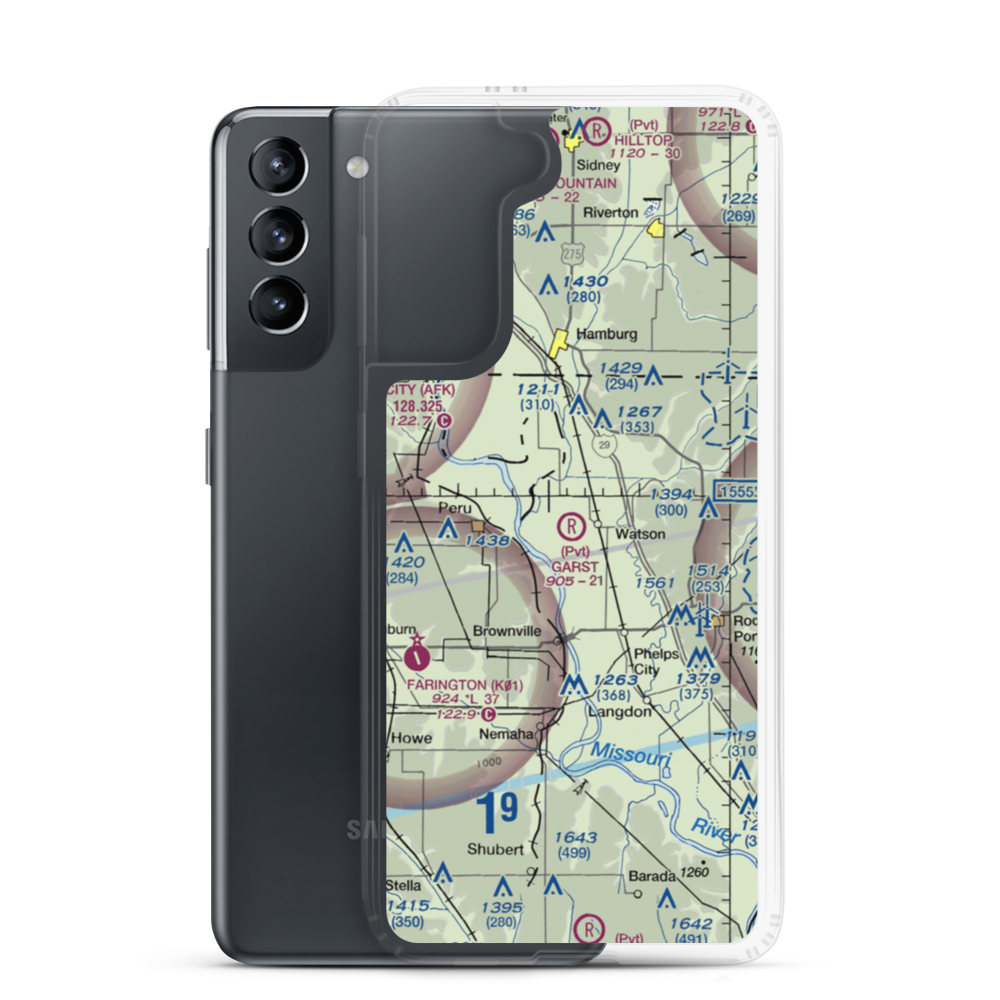 Garst Airport (MO17) VFR Sectional Samsung Case Samsung Galaxy S21 model shown