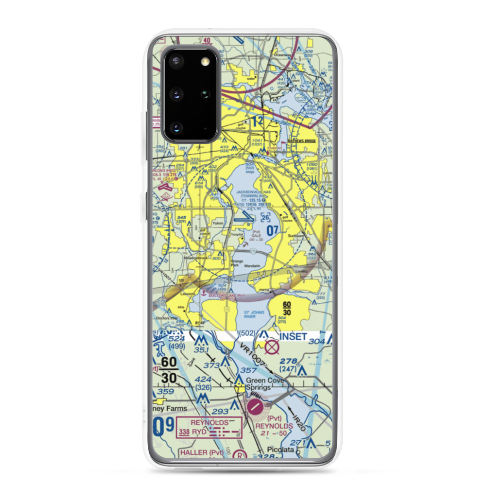 Gary Gale Seaplane Base (0FL8) VFR Sectional Samsung Case Samsung Galaxy S20 Plus model shown
