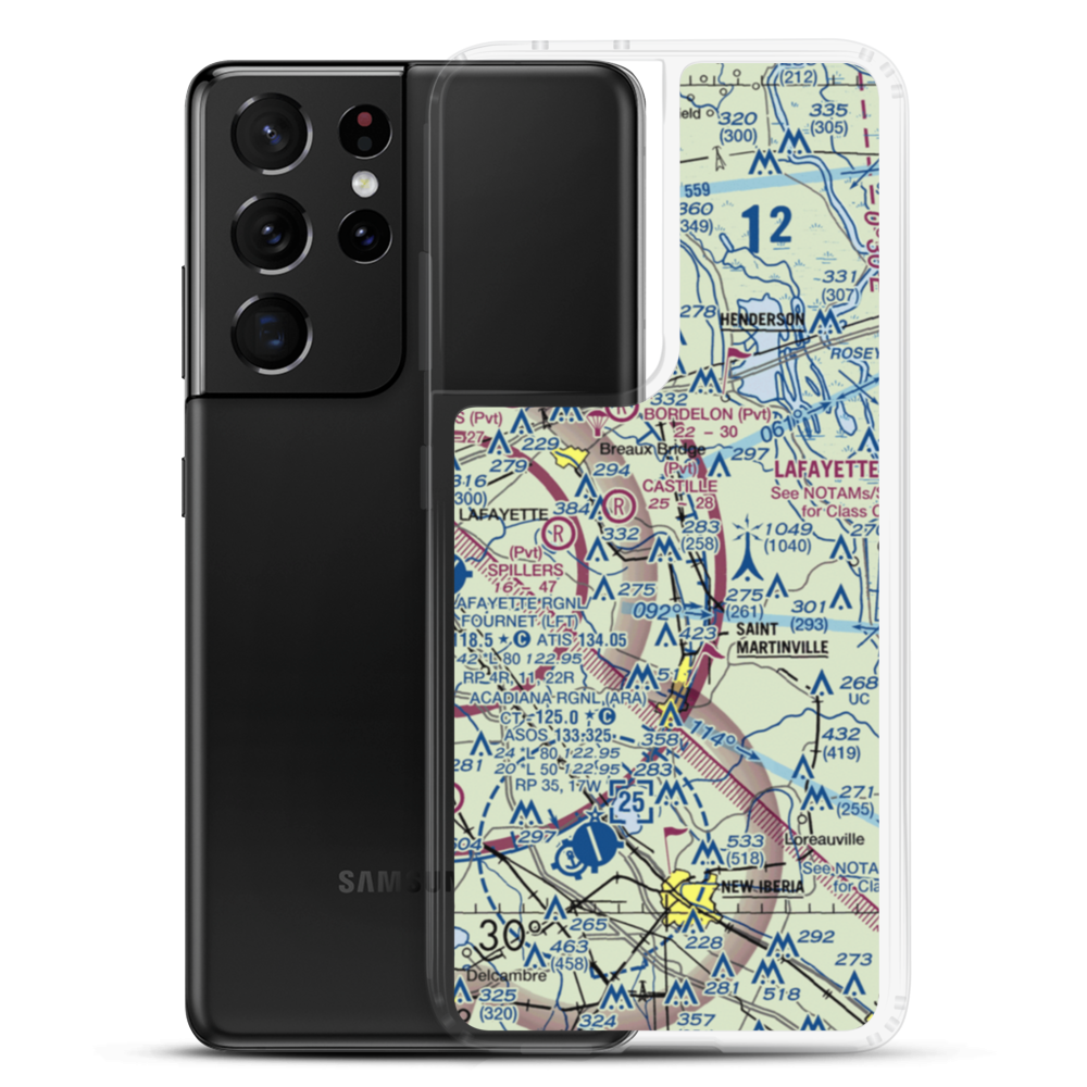 Gary Landing Strip Ultralightport (LA91) VFR Sectional Samsung Case Samsung Galaxy S21 Ultra model shown