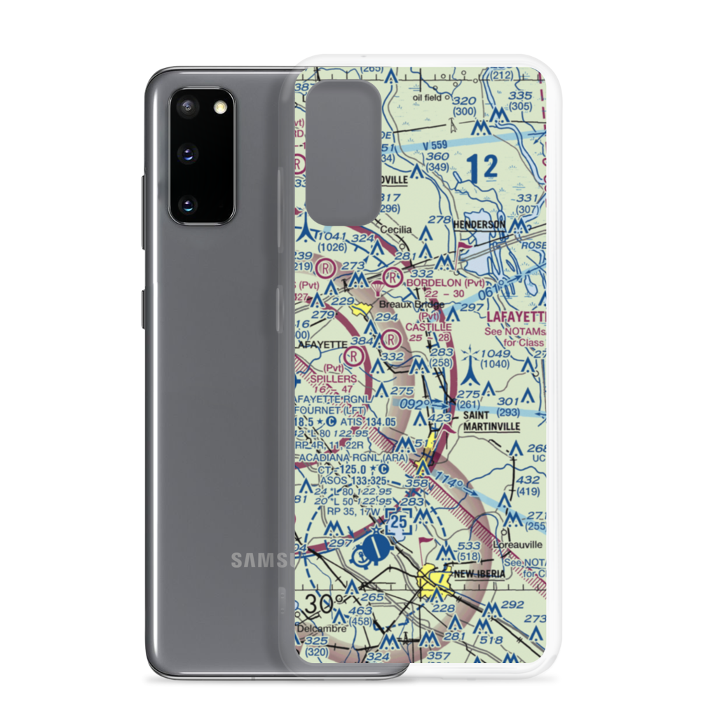 Gary Landing Strip Ultralightport (LA91) VFR Sectional Samsung Case Samsung Galaxy S20 model shown