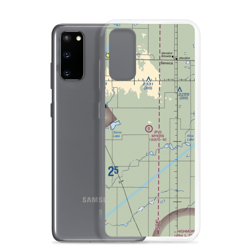 Gary Myers Airport (SD93) VFR Sectional Samsung Case Samsung Galaxy S20 model shown