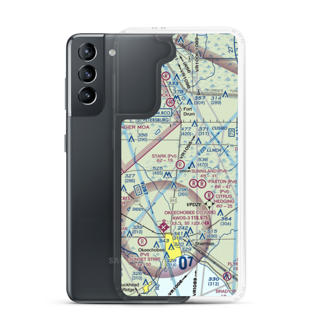 Gary Stark Airport (5FL6) VFR Sectional Samsung Case Samsung Galaxy S21 model shown