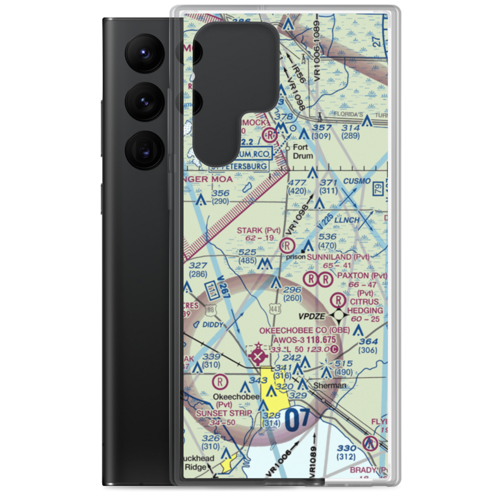 Gary Stark Airport (5FL6) VFR Sectional Samsung Case Samsung Galaxy S22 Ultra model shown