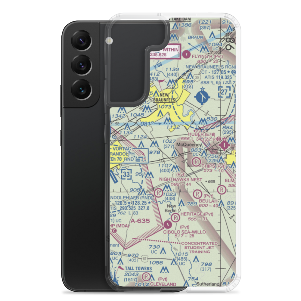 Gary's Airport (5XS4) VFR Sectional Samsung Case Samsung Galaxy S22 Plus model shown