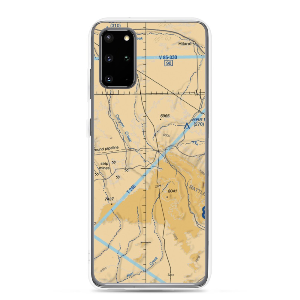 Gas Hills Airstrip (WY61) VFR Sectional Samsung Case Samsung Galaxy S20 Plus model shown
