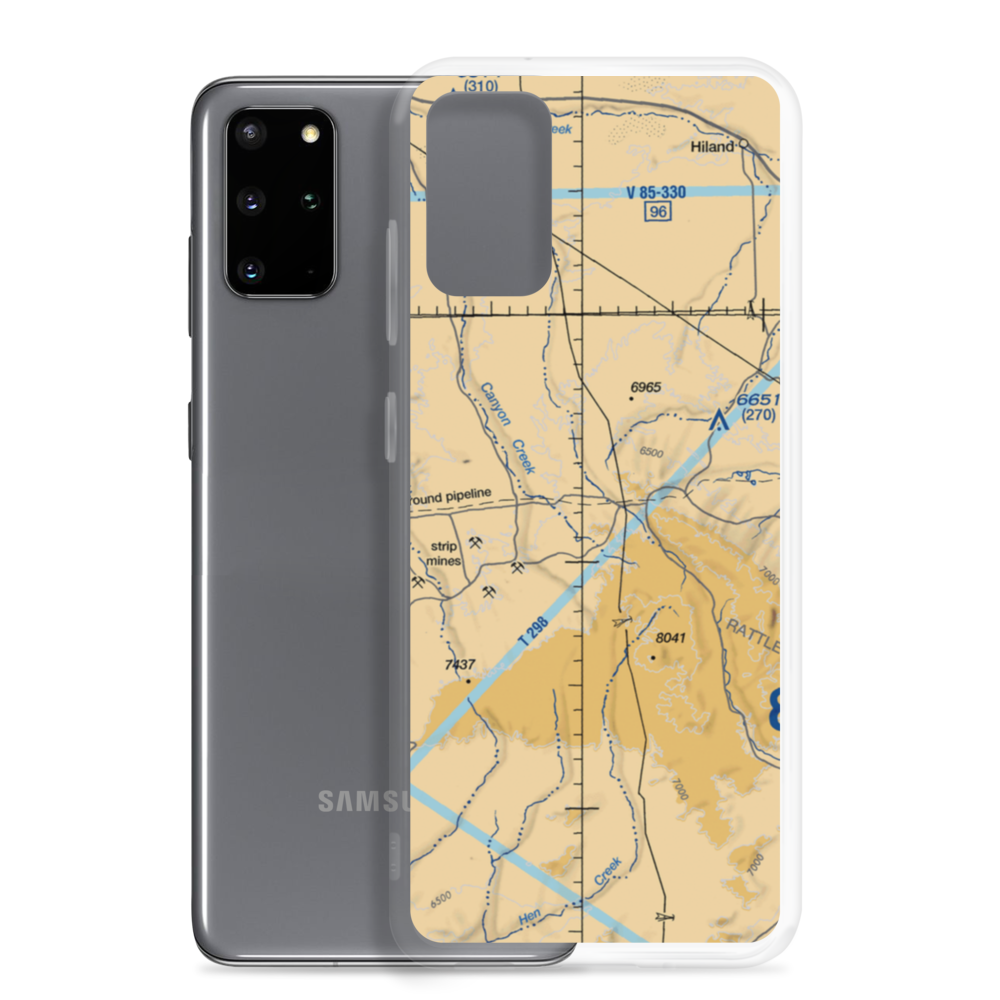 Gas Hills Airstrip (WY61) VFR Sectional Samsung Case Samsung Galaxy S20 Plus model shown