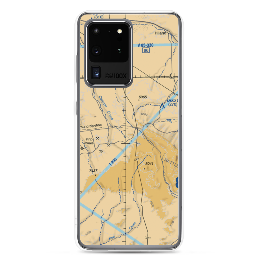 Gas Hills Airstrip (WY61) VFR Sectional Samsung Case Samsung Galaxy S20 Ultra model shown
