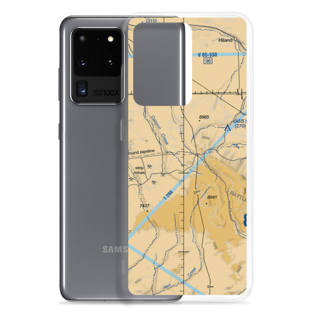 Gas Hills Airstrip (WY61) VFR Sectional Samsung Case Samsung Galaxy S20 Ultra model shown